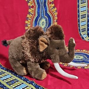 Wild Republic Brown Woolly Mammoth Plush Prehistoric Stuffed Toy